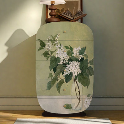 Commode artistique à cinq tiroirs en bois