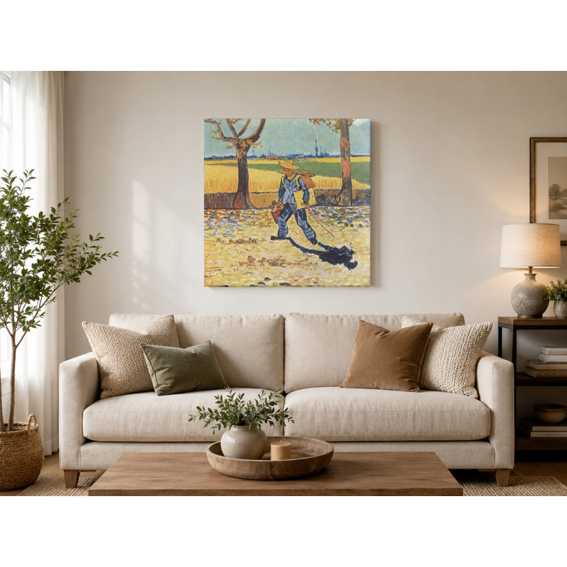 «Painter on His Way to Work» (1888) - Art mural carré sur toile, L 32 po x H 32 po