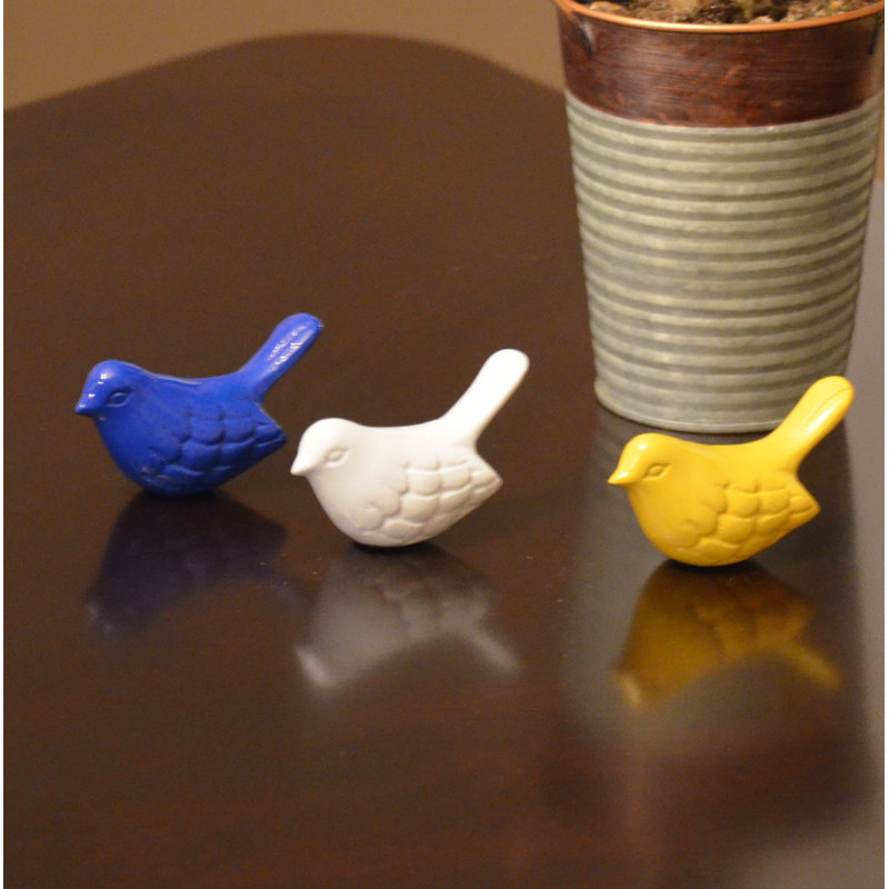 Animals Figurines & Sculptures, Yellow/White/Blue
