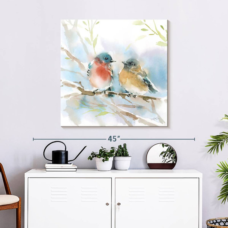 Brampt Bluebird Pair In Spring, 30" H x 30" W
