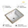 Los Flexi 16" x 12" White Ceramic Rectangular Undermount Bathroom Sink with Pop-Up with Overflow