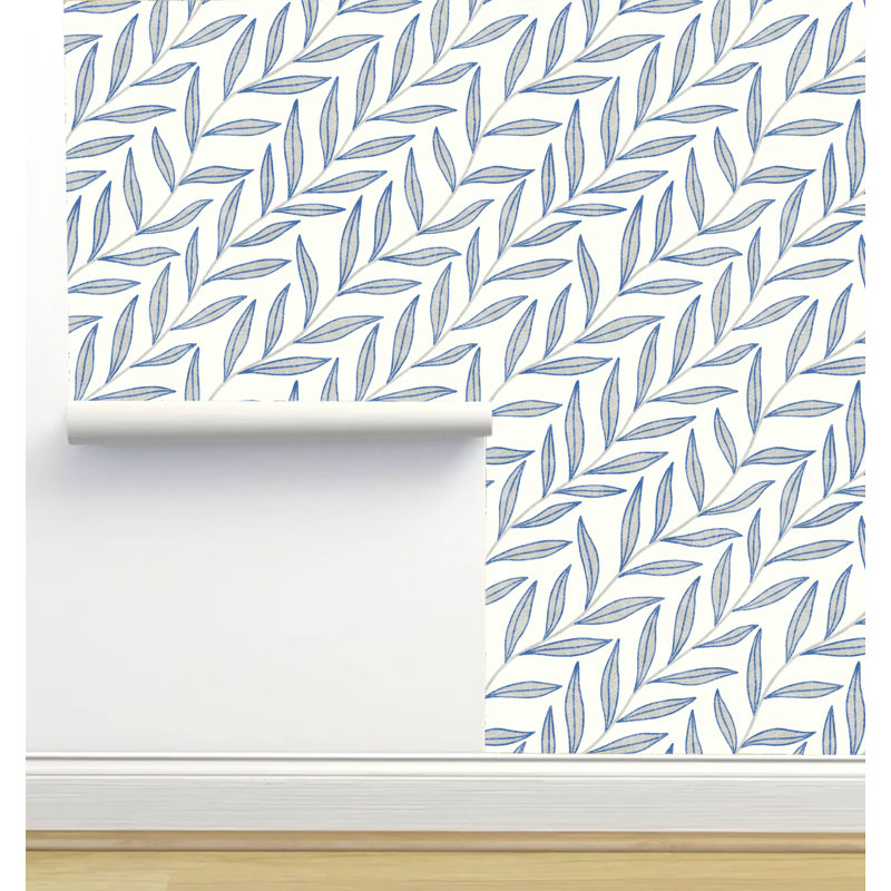Rouleau de papier peint texturé L 12 pi x l 2 po Amy Mac Ready Designs, Bleu