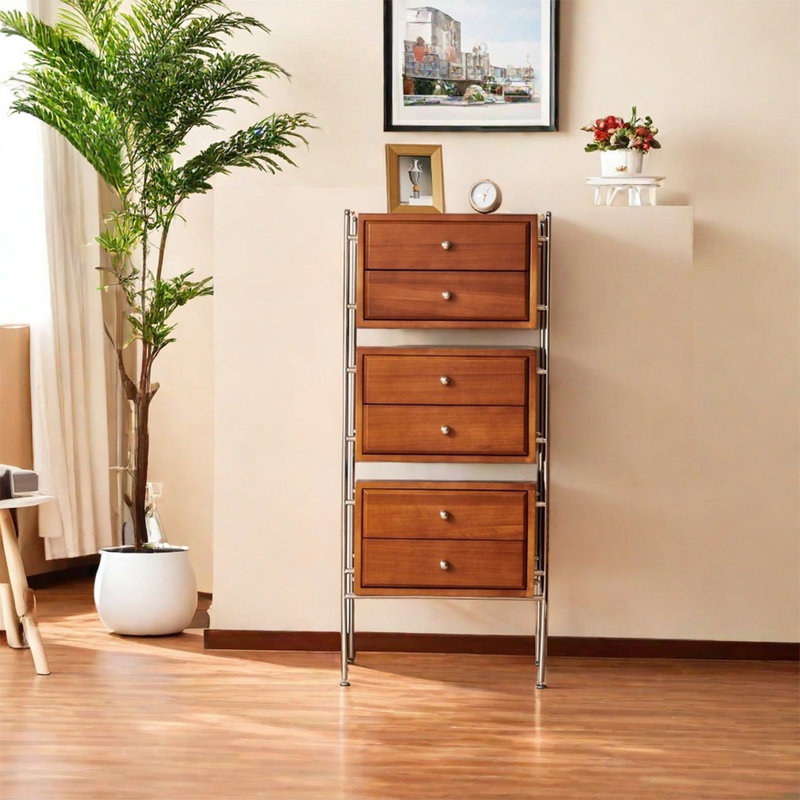 Armoire de rangement élégante à six compartiments
