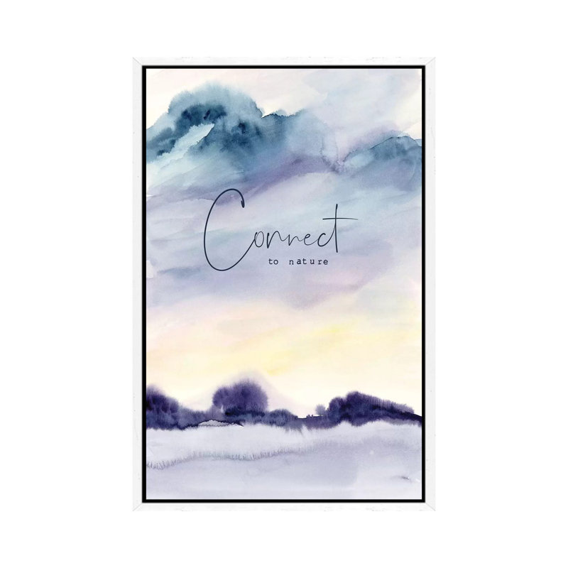 Connect 1 Piece Wall Art on Canvas, 66.04cm H x 45.72cm W x 3.81cm D, White Floater Framed