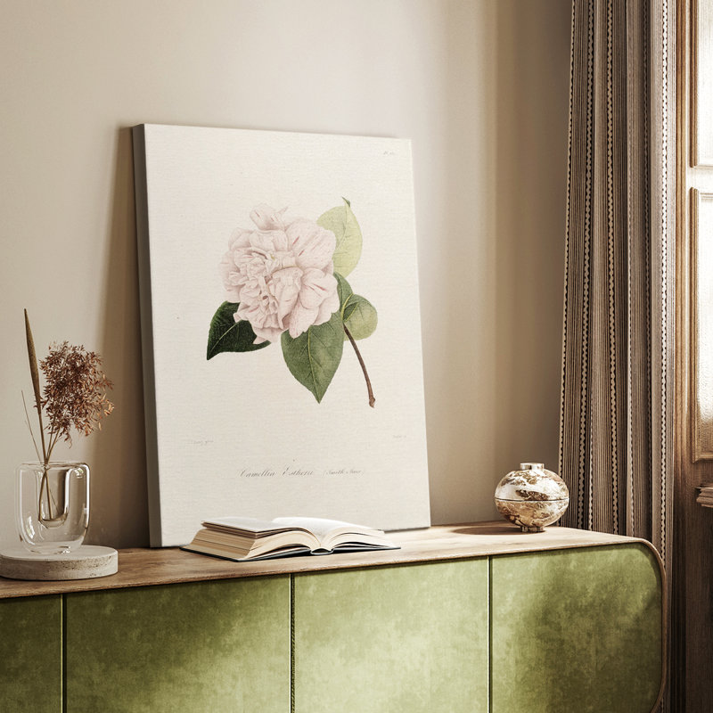 Imprimé floral rétro CXCI - galerie enveloppée Cavas, H 60 po x l 40 po