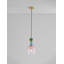 Sandy Gold Metal  Glossy Glass  LED E14 1x5 Watt 230 Volt  IP20 Bulb Excluded  D: 10.8 H1: 30 H2: 184 cm Adjustable height-661550750