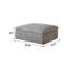 Repose-pieds rectangulaire en velours côtelé gris avec rembourrage en mousse, l 35,5 po pour le salon-129683378