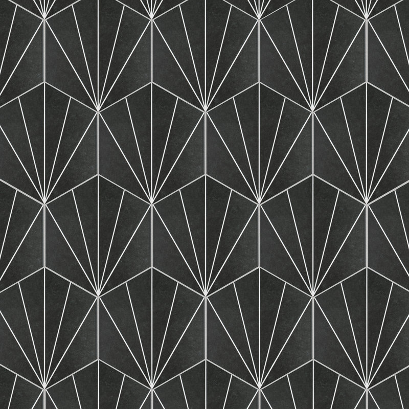 Aster 9" x 10" Porcelain Patterned Wall & Floor Tile