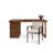 62.99" Nut-brown Rectangular Solid Wood Office Sets