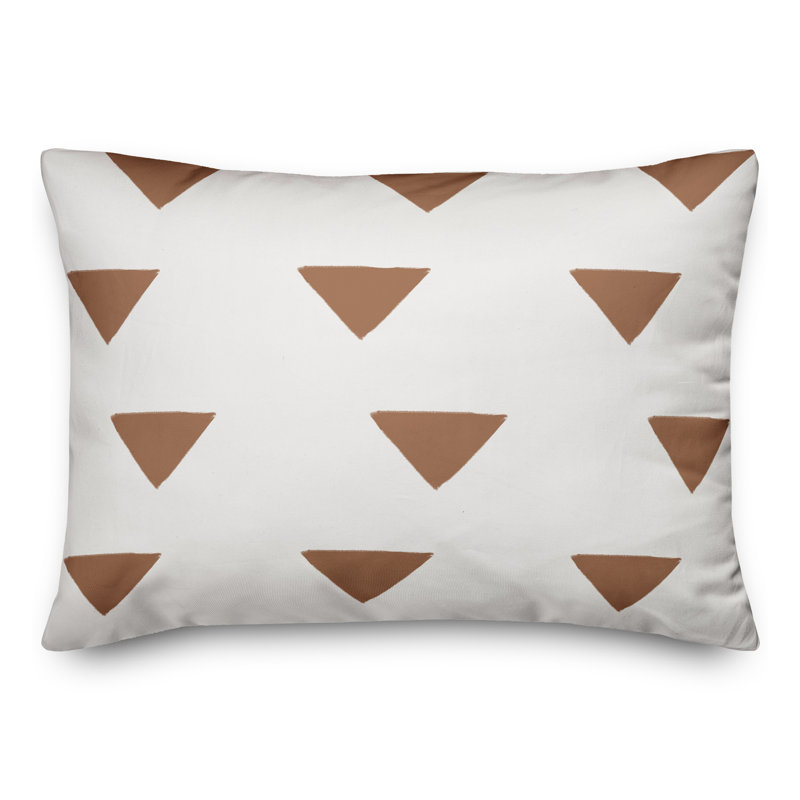 Housse et insert de coussin rectangulaire Big Terracotta Triangles