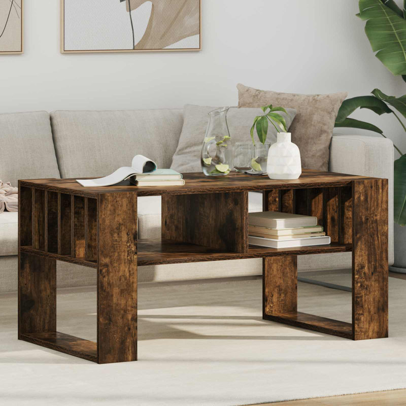 Coffee Table with Storage, 45cm. H x 92cm. L x 49.5cm. W, Smoked Oak