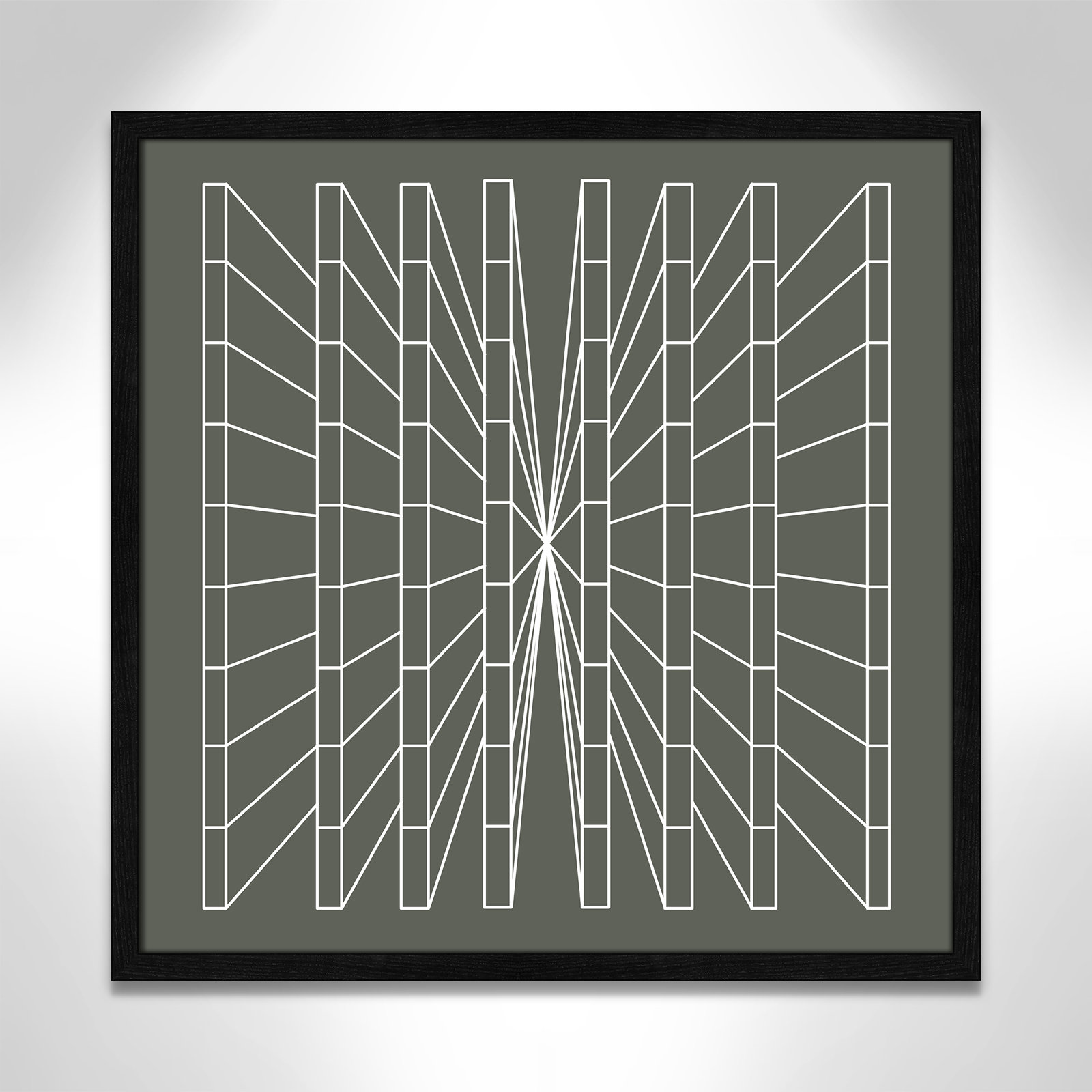 Olive Perspective by Sandi Hauanio, Black Wood Grain, 23.5" H x 23.5" W x 0.75" D