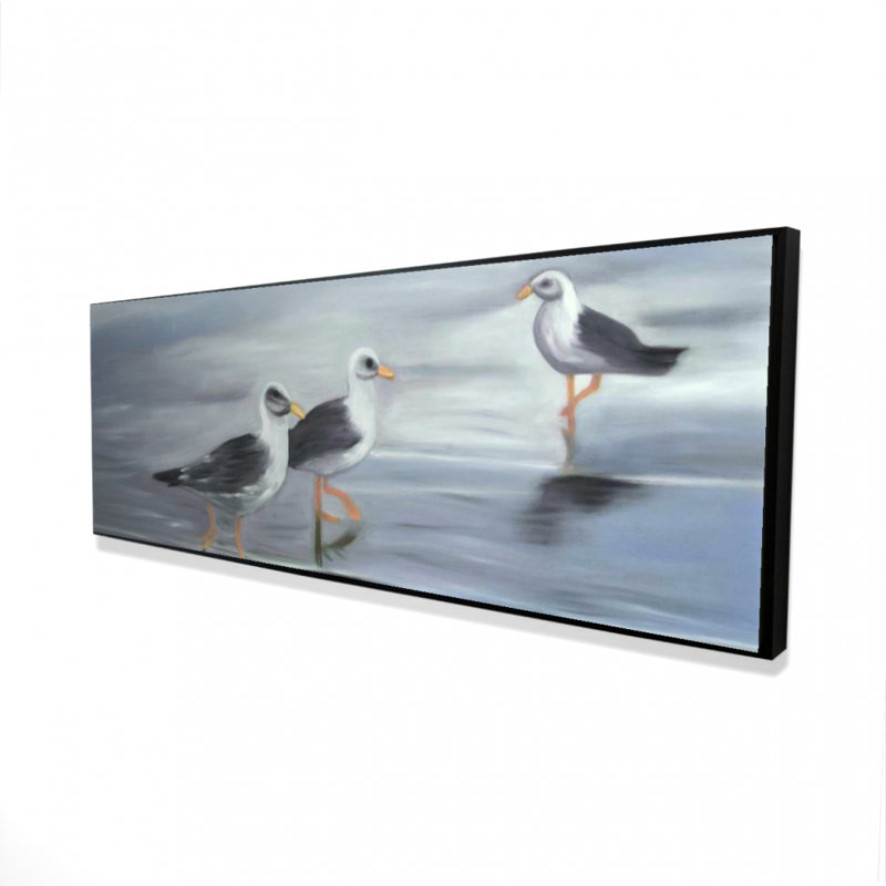 «Three Gulls» sur toile, H 20 po x l 60 po