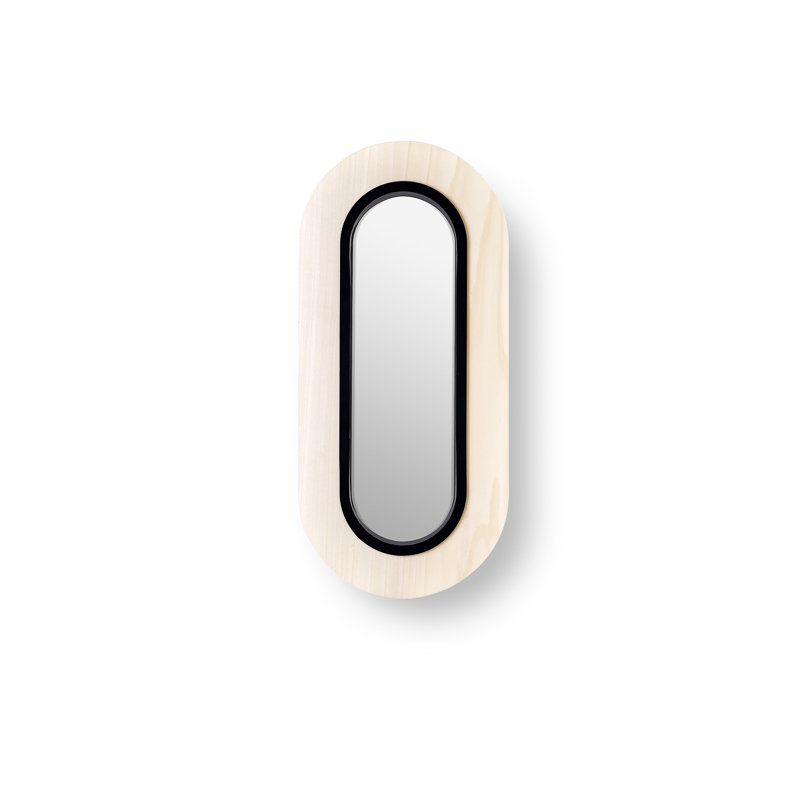 Lens Super Oval Wall Light - DIMTRIAC LED - Gold - Wood Veneer - Natural Cherry Shade, White, Matte Black