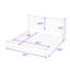Lit plateforme en bois avec tête de lit tapissier festonnée-273895884-273895891