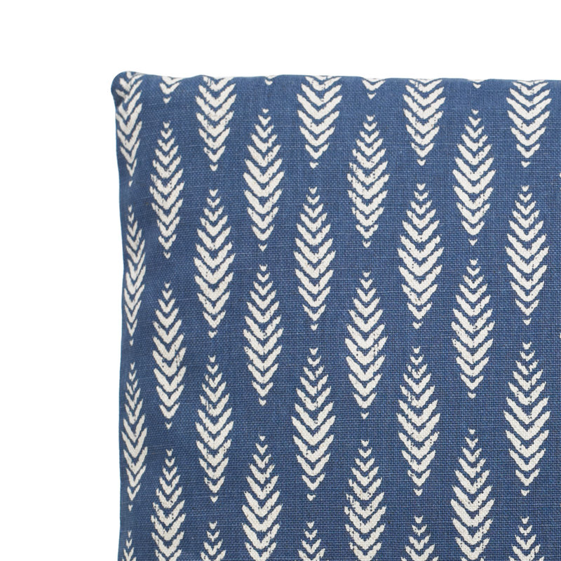 Housse et insert de coussin rectangulaire Oakland, Bleu, 12 po x 24 po