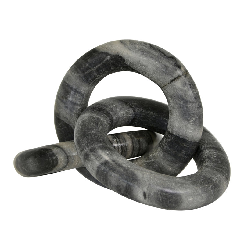 Round Gray Marble Chain