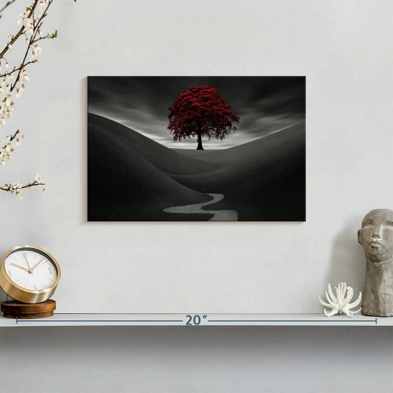 Alvord Red Tree In Dark Valley, 8" H x 12" W