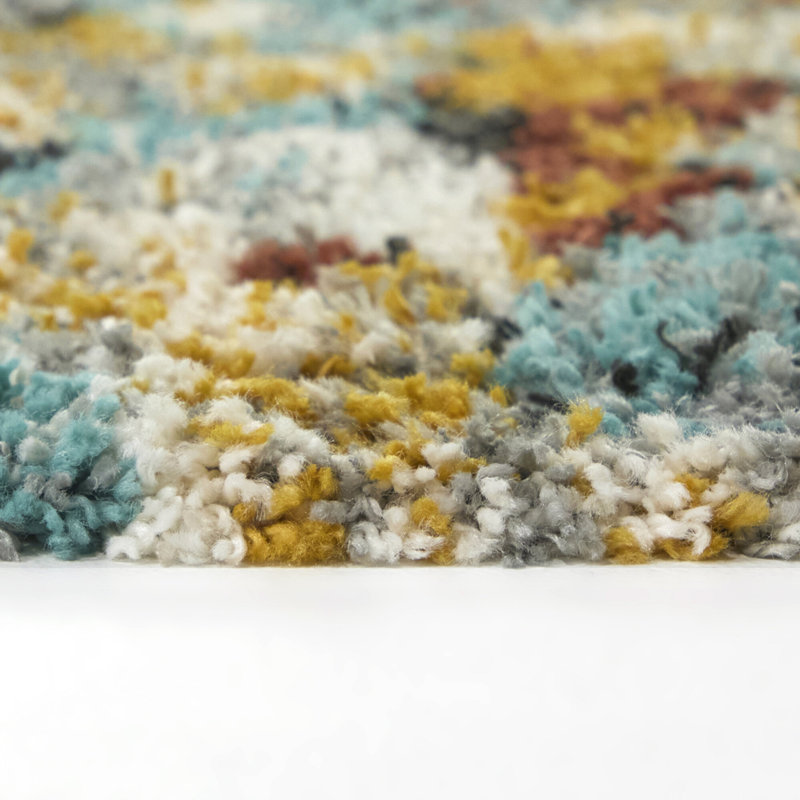 Tapis bleu à poils longs Audet, Rectangle 7 pi 10 po x 10 pi
