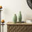 Modern Geometric Green Ceramic Table Vases