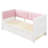Twin XL to King Daybed with 2 Storage Drawers & Upholstered Backrest, White & Pink