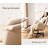 Apricot Cream Ergonomic Office Chair with Foldable Armrests