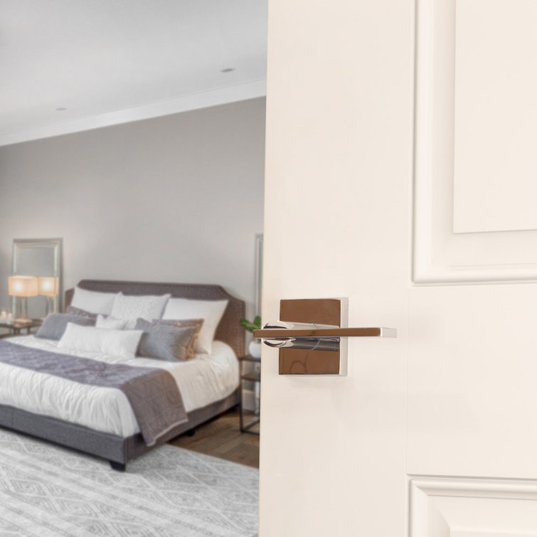 Adjustable Door Lever with Square Rosette