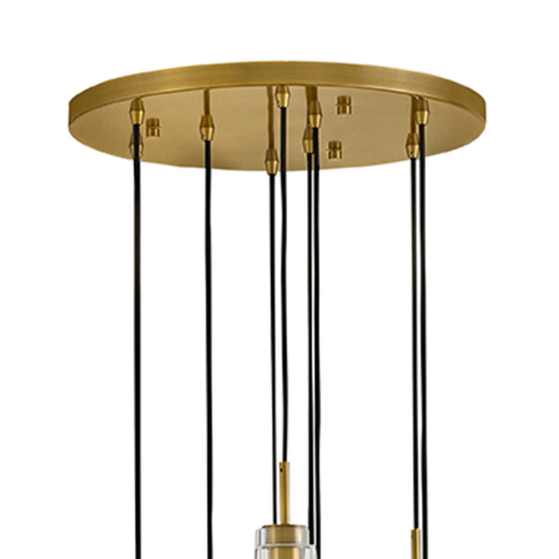 Luminaire suspendu à 9 lumières Cosette, Laiton héritage