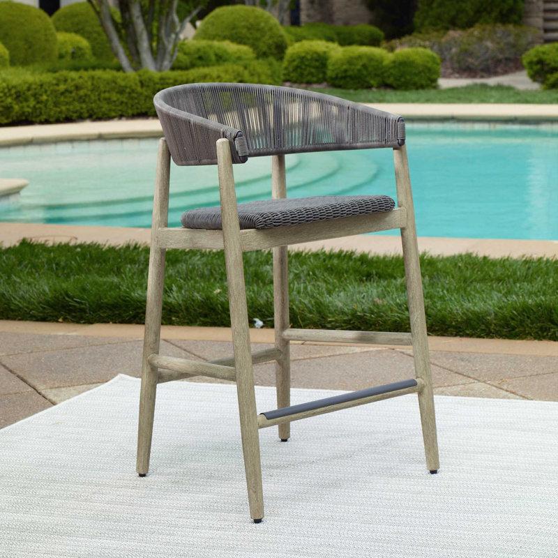 Aundrea Outdoor Bar Stool, 26.5"