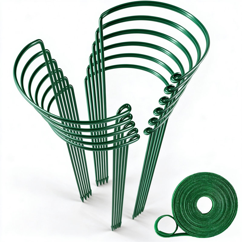 Cage de support en acier antirouille avec attaches pour croissance verticale - idéale pour les fleurs d'intérieur et d'extérieur