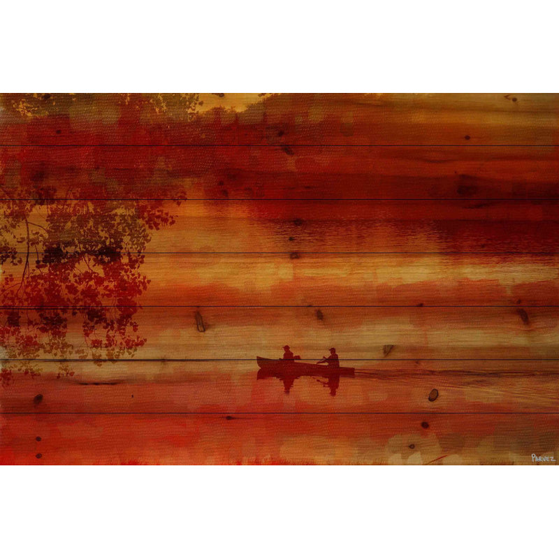 Hogan par Parvez Taj - peinture sur bois sans cadre, H 40 po x l 60 po x P 1,5 po