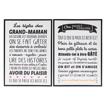Ensemble de 2 décorations murales