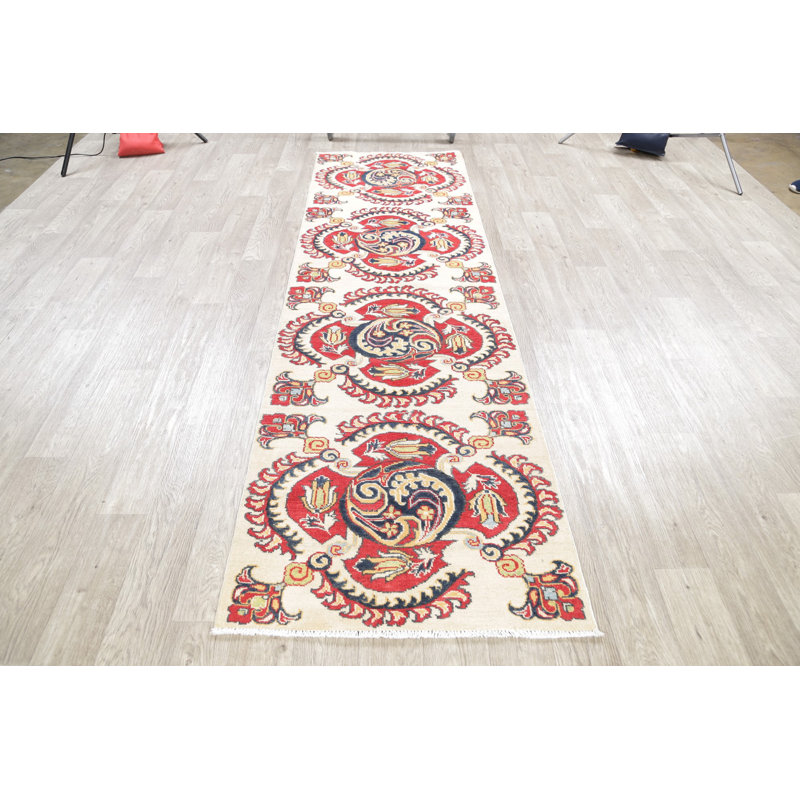Tapis de bois one-of-kind à la main-noué la 2010 kazak rouge 2 pi 10 po x 9 pi Best