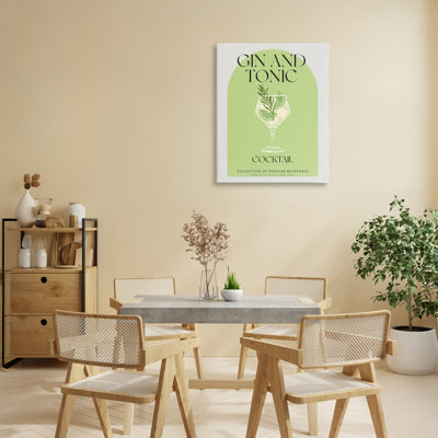 Élégante toile rétro gin tonic, design par Lil 'Rue