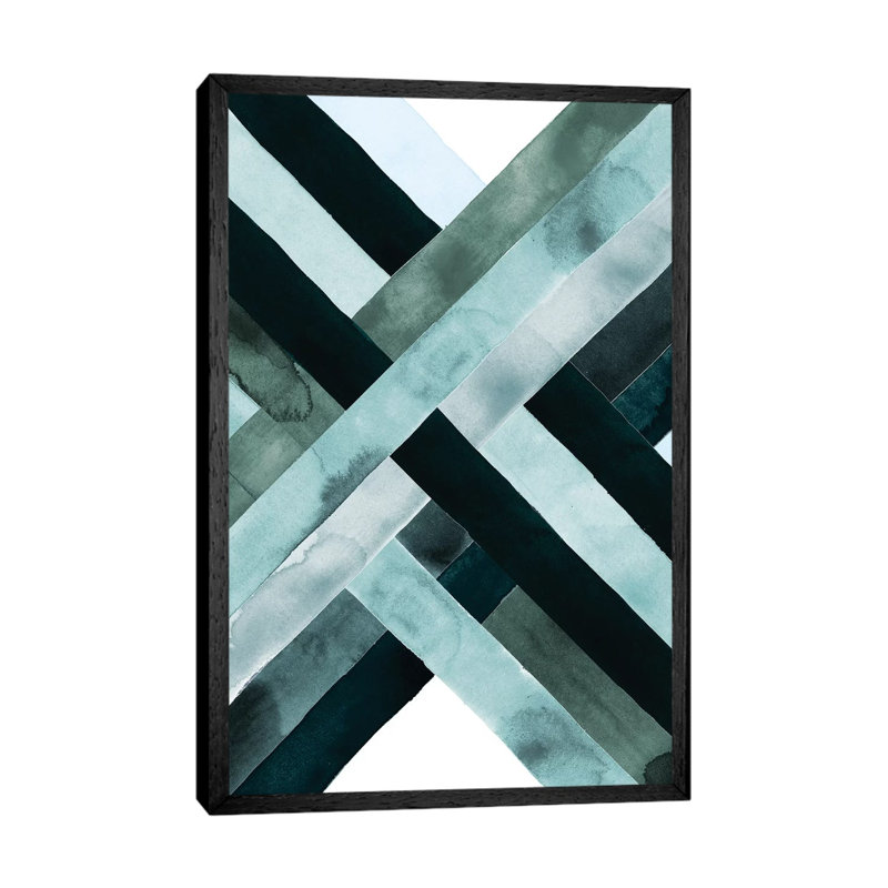 Watercolor Weave II by Grace Popp - Gallery-Wrapped Canvas Giclée on Canvas, Black Floater Framed, 101.6 cm H x 66.04 cm W
