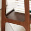 Table d'appoint rétro en ardoise rétro brun rougeâtre avec tablette de rangement, petite table de bout pour le salon, petite maison de ferme, table de chevet