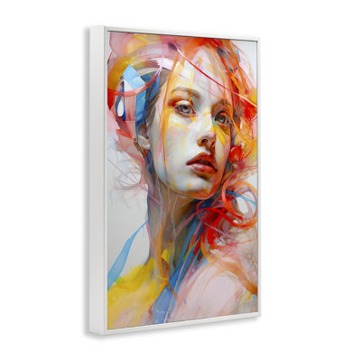 Swirling Hair Portrait Framed Giclee Art by Roozbeh Bahramali