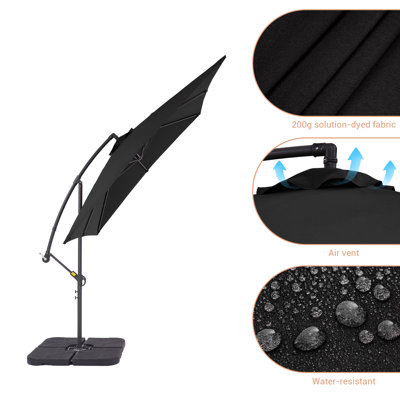 Donnella 98.4'' Square Cantilever Umbrella for Patio