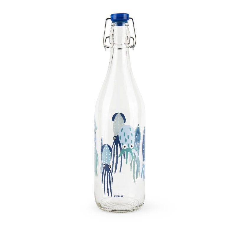 Excelsa Squid 1000ml Glass Water Bottle