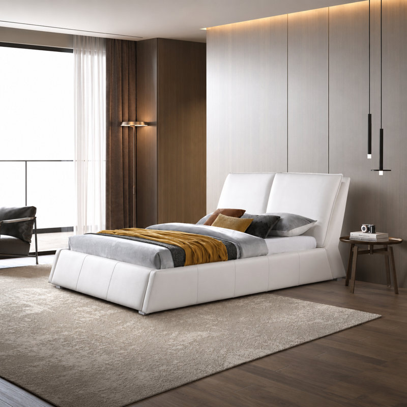 Lit plateforme tapissier Belen Italian Modern, Très grand lit