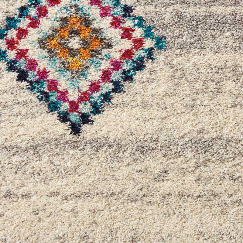 Tapis Raul, Rectangle 2 pi 2 po x 4 pi, Gris/beige