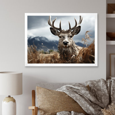 Photographie de cerf monochrome III - animaux