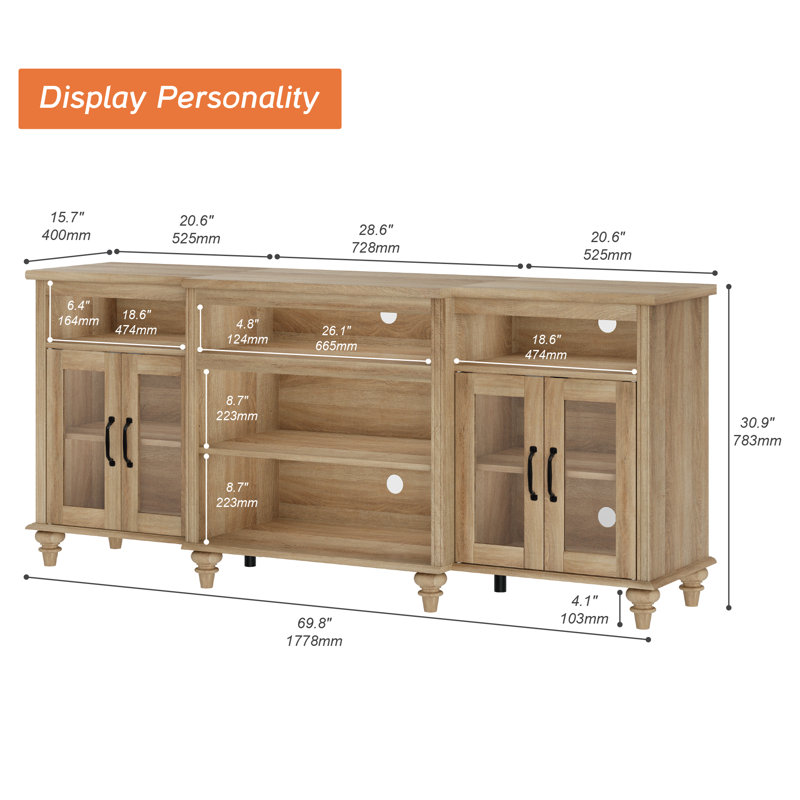 Buffet Scarlett 69,8, Chêne