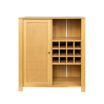 39.37'' Rattan Cabinet with 2 Adjustable Shelves