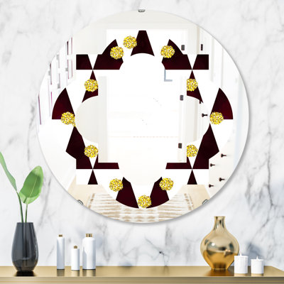 Gold Polka Dot Pattern II Mirror