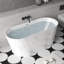 Baignoire autoportante 67 po en acrylique, 67 po, blanc brillant, drain chromé Toe-tap, certifié cUPC-120750211