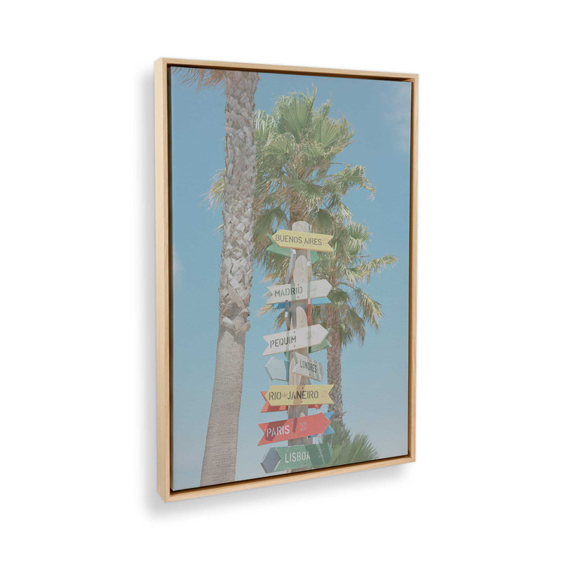 Direction to Dreams on Canvas, H 8,75 po x l 12,75 po, Cadre américain en érable flottant