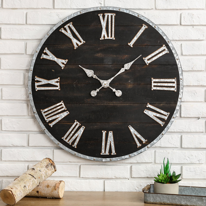 Downs Manufactured Wood Wall Clock