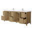 Palmilla 84" Freestanding Double Bathroom Vanity with Quartz Top-444621358-444621352