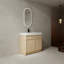Meuble-lavabo autoportant avec lavabo en résine